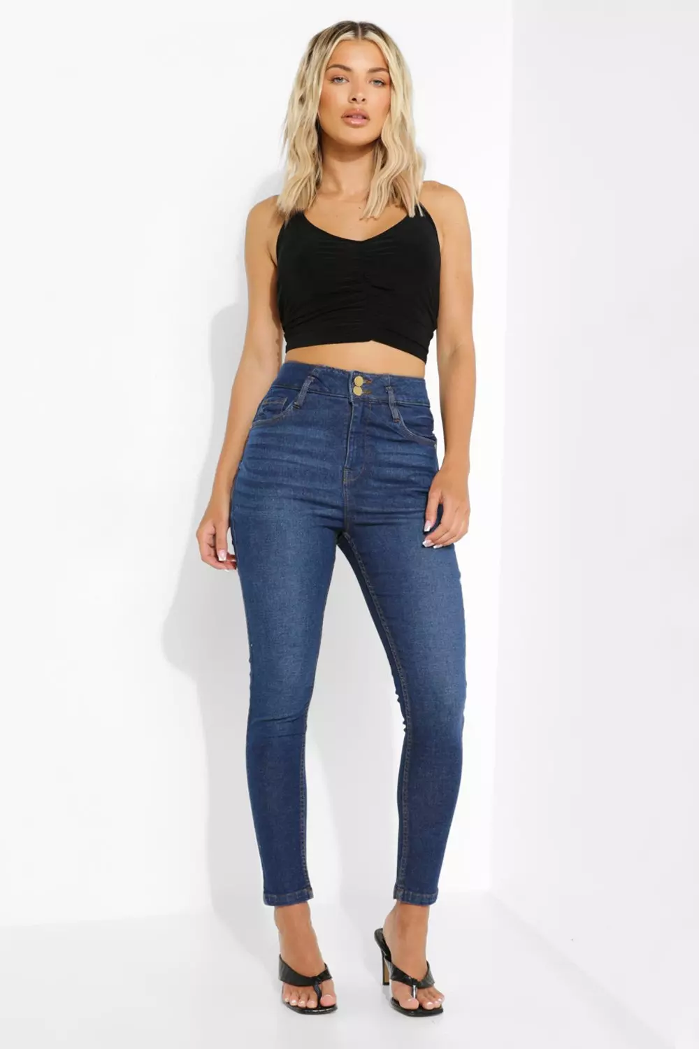 High waisted hot sale corset jeans